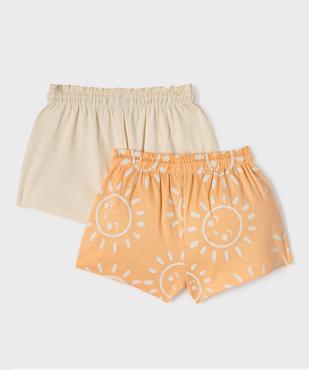 Short ample en jersey de coton bébé fille (lot de 2) vue6 - GEMO(BEBE DEBT) - GEMO