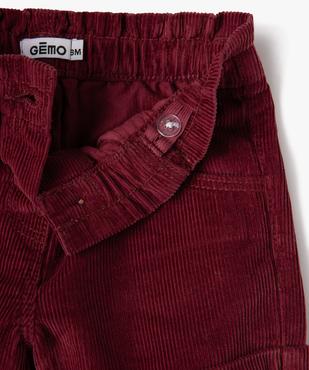 Short en velours à taille élastiquée et revers bébé fille vue2 - GEMO 4G BEBE - GEMO