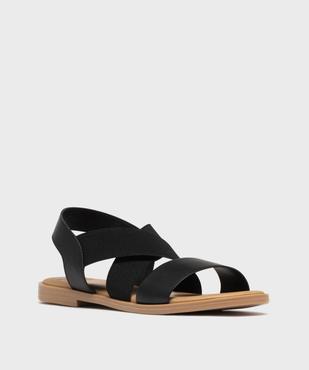 Sandales femme à talon plat et brides élastiques unies  vue8 - VALENTINA BALDA - GEMO