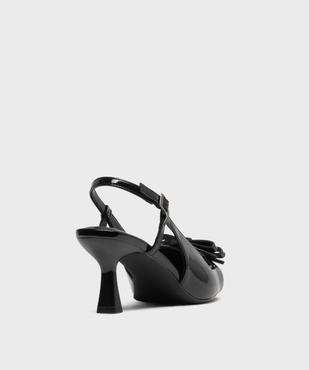 Escarpins sling-back vernis à bout pointu et talon femme - Follow Me vue4 - FOLLOW ME - GEMO