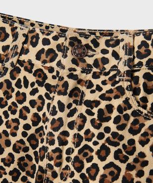 Bermuda en jean imprimé léopard fille vue3 - GEMO 4G FILLE - GEMO