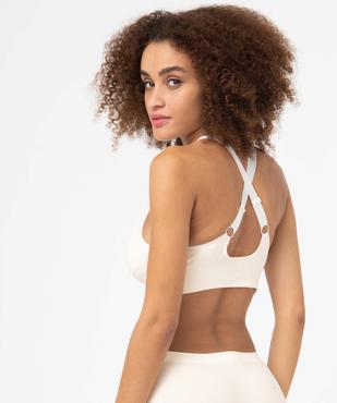 Brassière de sport femme avec bretelles croisées dans le dos vue3 - GEMO(HOMWR FEM) - GEMO