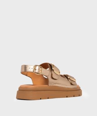 Sandales plateformes à 3 boucles femme - 5 Miles vue4 - 5 MILES - GEMO