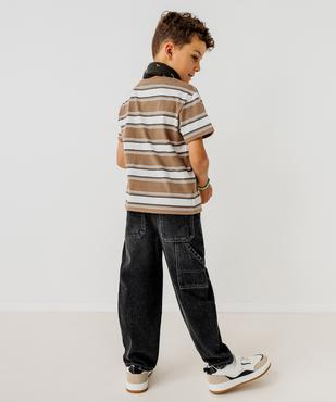 Jean wide leg avec taille ajustable garçon vue4 - GEMO (ENFANT) - GEMO