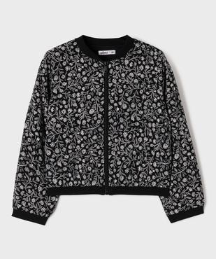 Veste zippée fluide en viscose fleurie fille vue1 - GEMO (ENFANT) - GEMO