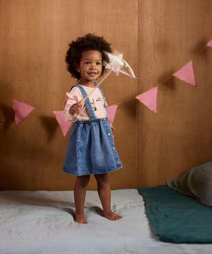 Ensemble 2 pièces bébé fille tee-shirt et jupe à bretelles - LuluCastagnette vue7 - LULUCASTAGNETTE - GEMO