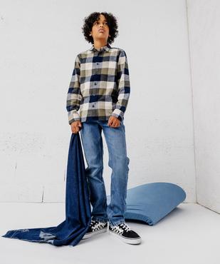 Chemise manches longues en flanelle à carreaux garçon vue6 - GEMO (JUNIOR) - GEMO