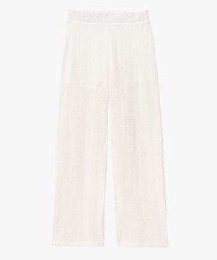 Pantalon large en maille ajourée femme vue5 - GEMO(FEMME PAP) - GEMO