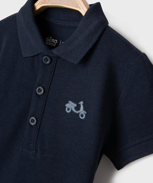 Polo manches courtes en maille piquée à motif bébé garçon vue2 - GEMO 4G BEBE - GEMO