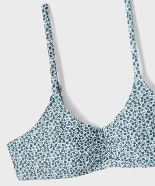 Maillot de bain 2 pièces fleuri fille vue2 - GEMO (JUNIOR) - GEMO