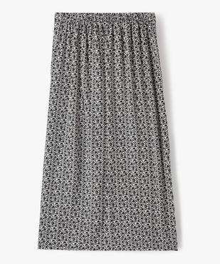 Jupe droite longueur midi en viscose fleurie fille vue4 - GEMO (JUNIOR) - GEMO
