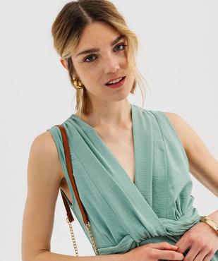Robe longue sans manches avec haut drapé femme vue2 - GEMO(FEMME PAP) - GEMO