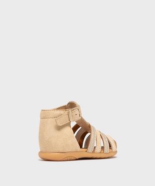 Chaussures premiers pas en cuir à brides bébé fille - Na ! vue4 - NA! - GEMO