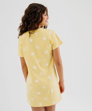 Chemise de nuit à manches courtes imprimée femme vue3 - GEMO 4G FEMME - GEMO