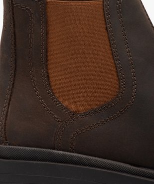 Boots homme style Chelsea dessus en cuir suédé uni vue7 - GEMO (CASUAL) - GEMO