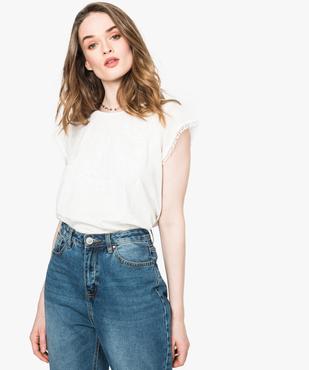 Blouse brodée à manches courtes vue1 - GEMO(FEMME PAP) - GEMO