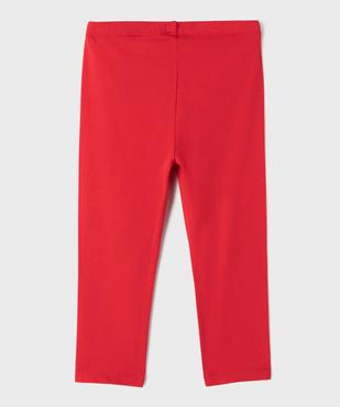 Legging court en coton stretch fille vue3 - GEMO 4G FILLE - GEMO