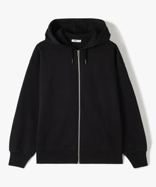 Sweat fille zippé en jersey molletonné avec capuche vue1 - GEMO (JUNIOR) - GEMO
