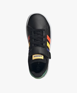Baskets garçon à bandes contrastantes et à scratch - Adidas vue5 - ADIDAS - GEMO