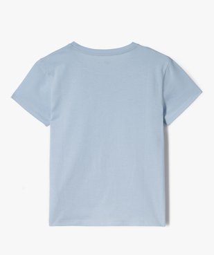 Tee-shirt à manches courtes et col rond fille vue3 - GEMO (JUNIOR) - GEMO