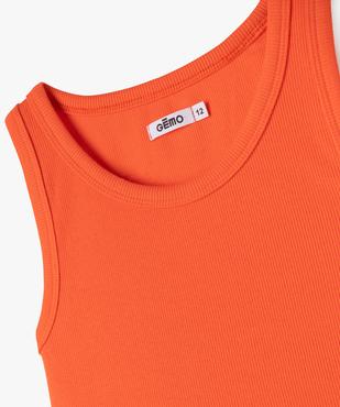 Débardeur en maille côtelée coupe courte fille vue3 - GEMO 4G FILLE - GEMO