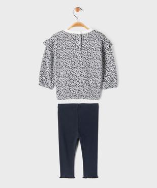Ensemble 2 pièces sweat et legging bébé fille vue4 - GEMO 4G BEBE - GEMO