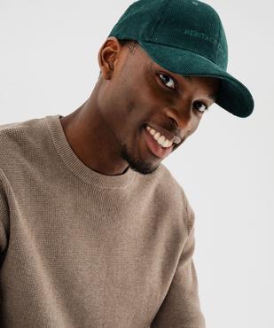 Pull col rond en coton uni homme vue2 - GEMO (HOMME) - GEMO