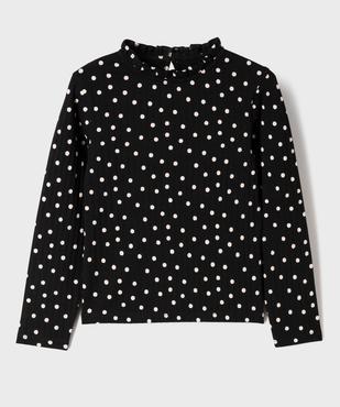 Tee-shirt manches longues imprimé avec col froncé fille vue2 - GEMO 4G FILLE - GEMO