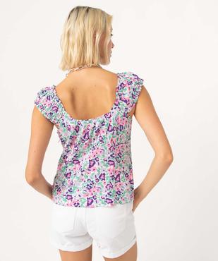 Blouse femme à larges bretelles smockées vue3 - GEMO(FEMME PAP) - GEMO