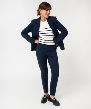 Veste de tailleur en maille extensible femme vue6 - GEMO(FEMME PAP) - GEMO