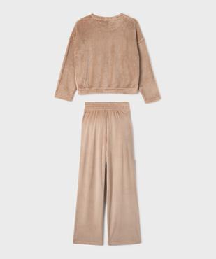 Pyjama en maille peluche et velours fille vue6 - GEMO (JUNIOR) - GEMO