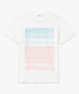 Tee-shirt homme à manches courtes motif abstrait pastel vue4 - GEMO (HOMME) - GEMO