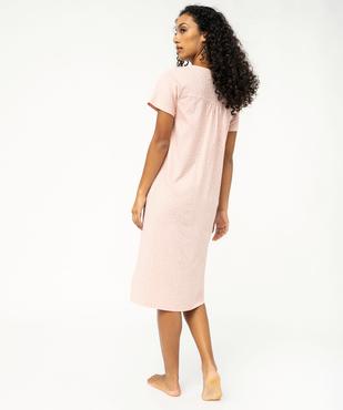 Chemise de nuit à manches courtes à motifs pois femme vue3 - GEMO(HOMWR FEM) - GEMO