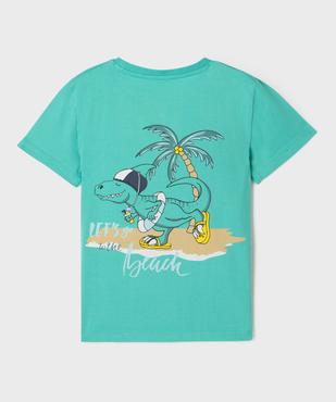 Tee-shirt manches courtes avec motif poitrine et dos garçon vue3 - GEMO 4G GARCON - GEMO