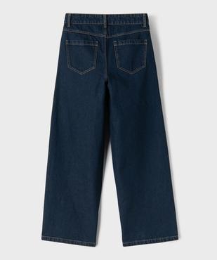 Jean wide leg en denim 100% coton fille vue3 - GEMO 4G FILLE - GEMO