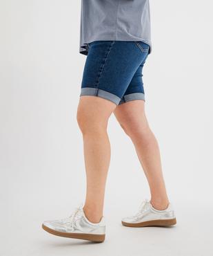 Bermuda en jean extensible avec revers cousus femme grande taille vue2 - GEMO (G TAILLE) - GEMO