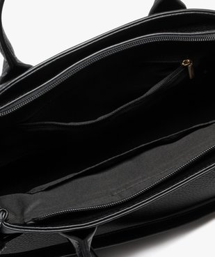 Sac à main grand format en matière grainée souple femme vue3 - GEMO (ACCESS) - GEMO