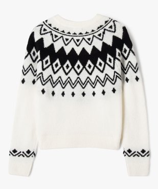 Pull à col rond à motif jacquard fille de Noël vue4 - GEMO (JUNIOR) - GEMO