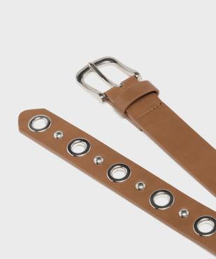 Ceinture avec oeillets et clous métalliques femme vue2 - GEMO (ACCESS) - GEMO