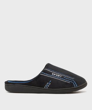 Chaussons mules en velours inscription sport homme vue1 - GEMO(HOMWR HOM) - GEMO