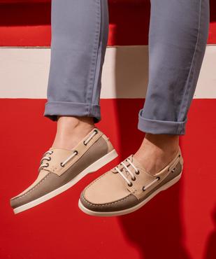Chaussures bateau bicolore - Tanéo vue6 - TANEO - GEMO