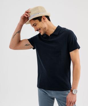 Polo manches courtes à col fantaisie homme vue1 - GEMO 4G HOMME - GEMO