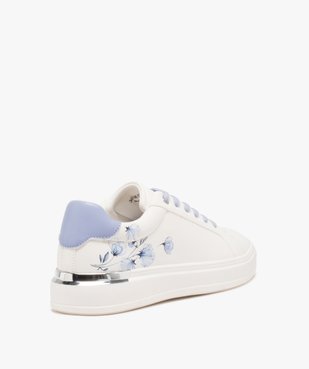 Baskets femme à semelle compensée détail fleuri vue5 - GEMO (SPORTSWR) - GEMO