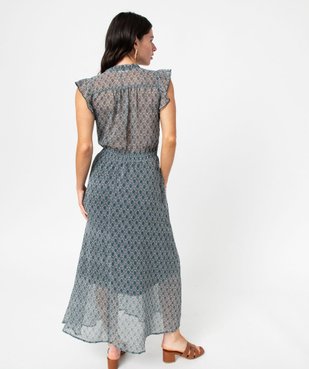 Robe longue sans manches à taille smockée femme vue3 - GEMO(FEMME PAP) - GEMO