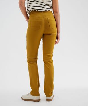 Pantalon Regular taille normale en coton stretch femme vue3 - GEMO 4G FEMME - GEMO