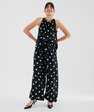 Blouse sans manches en viscose à pois femme vue4 - GEMO 4G FEMME - GEMO