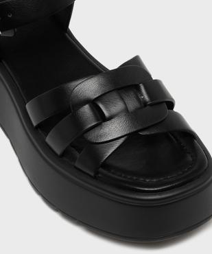 Sandales à brides sur semelle plateforme femme - 5 Miles vue6 - 5 MILES - GEMO