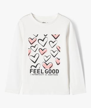 Tee-shirt à manches longues avec motifs girly fille vue2 - GEMO (ENFANT) - GEMO