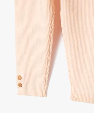 Pantalon en maille côtelée bébé fille vue2 - GEMO(BEBE DEBT) - GEMO