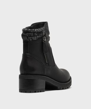Boots à talon, semelle crantée et col en grosse maille femme vue4 - VALENTINA BALDA - GEMO